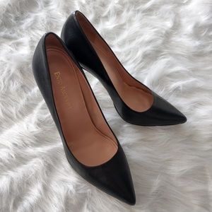 Enzo Angiolini Black Leather Stilettos